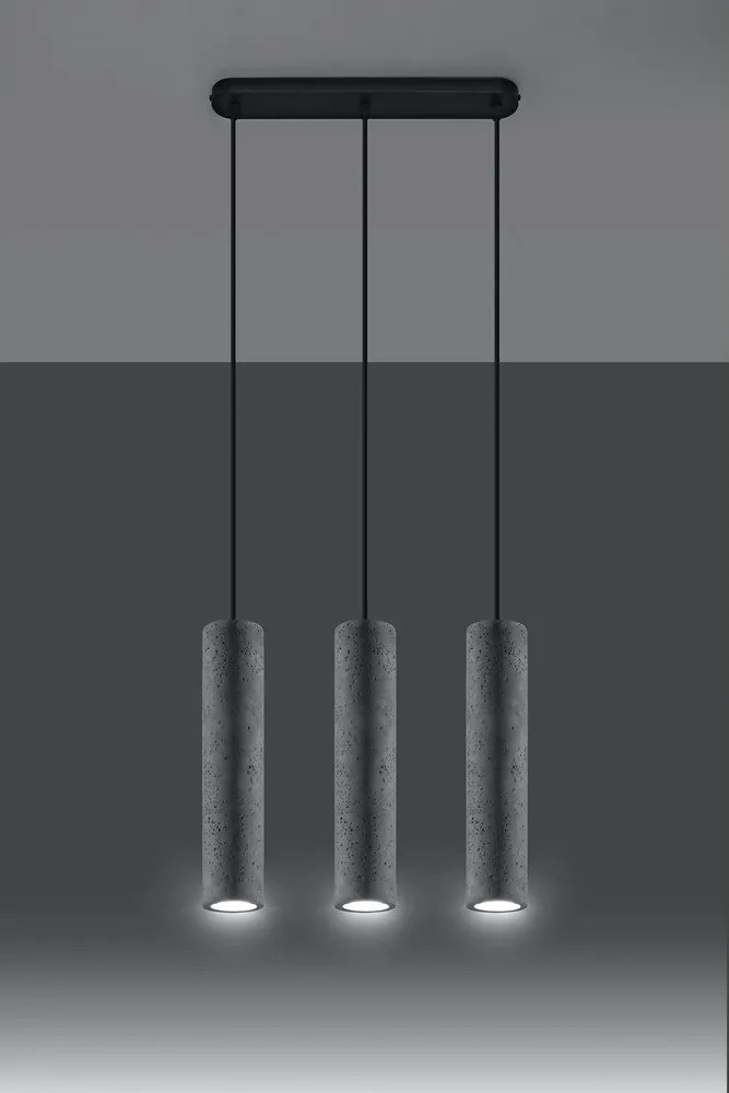 Szürke beton függőlámpa Fadre – Sollux