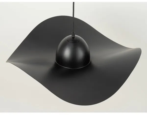 Csillár zsinóron KAPELLO 1xE27/60W/230V átm. 55 cm fekete/réz