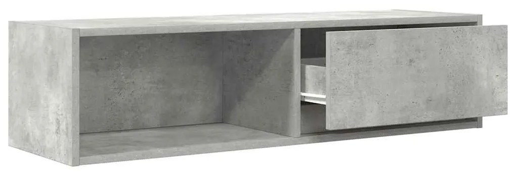 2 db betonszürke szerelt fa TV-szekrény 100x31x25,5cm