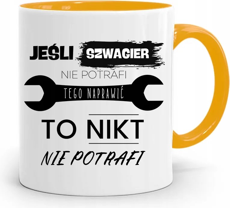 Sógornak Sárga Bögre Születésnapi Ajándéknak, fényképes nyomattal