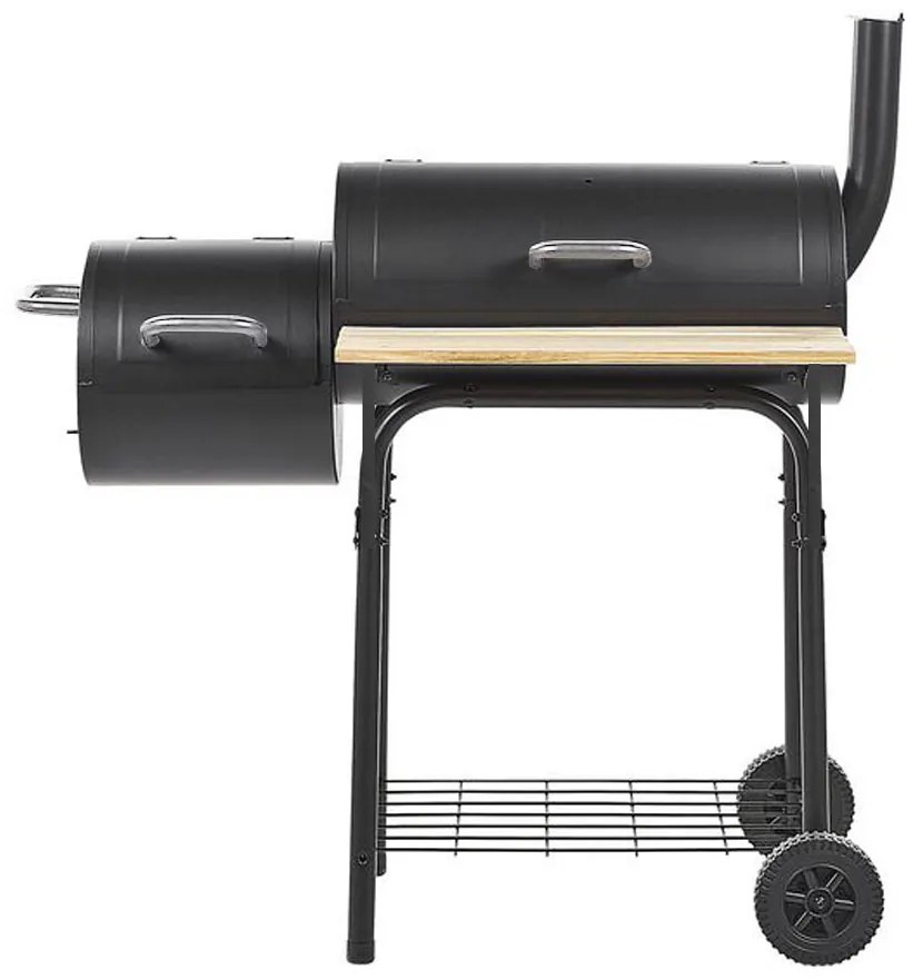 2in1 faszenes BBQ grill és smoker