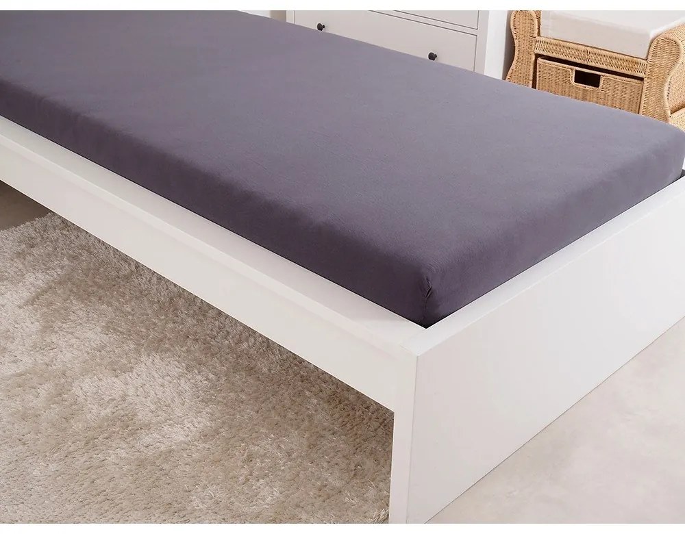 Antracitszürke lepedő 90x200 cm – B.E.S.