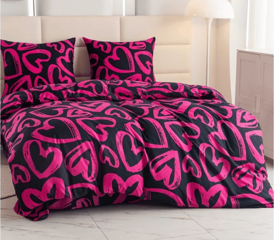 Mikroszálas ágyneműhuzat AMORYS rózsaszín Ágyneműhuzat mérete: 2 db 70 x 80 cm | 160 x 200 cm