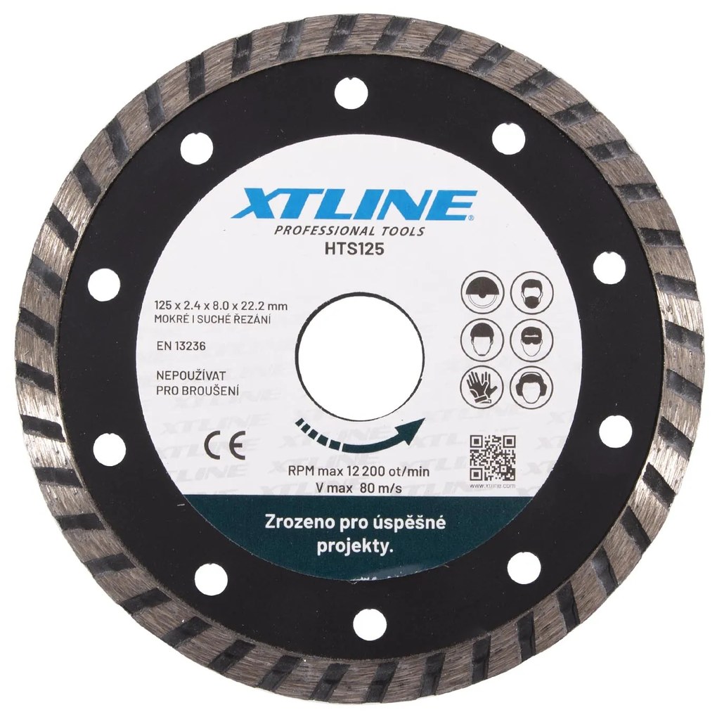 XTLINE Gyémánt tárcsa turbó | 125x2,4x22,2 mm