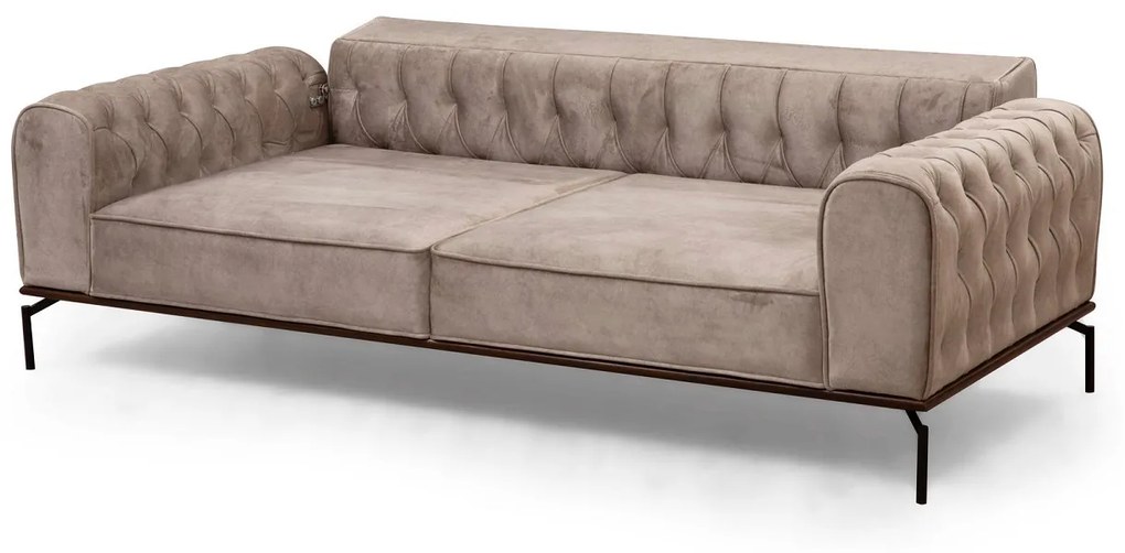 Design 3-személyes kanapé Tamarice 230 cm krém