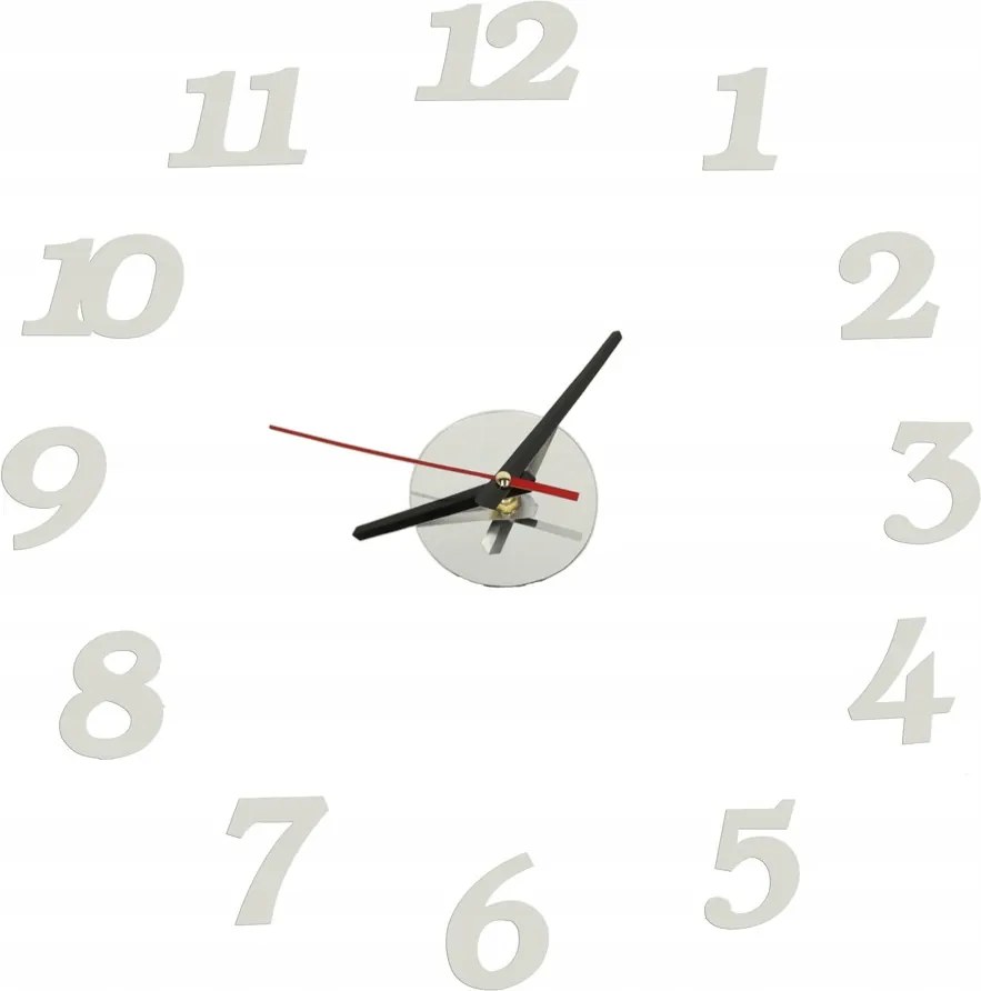 Falióra öntapadós Diy állítható modern ezüst 12 óra