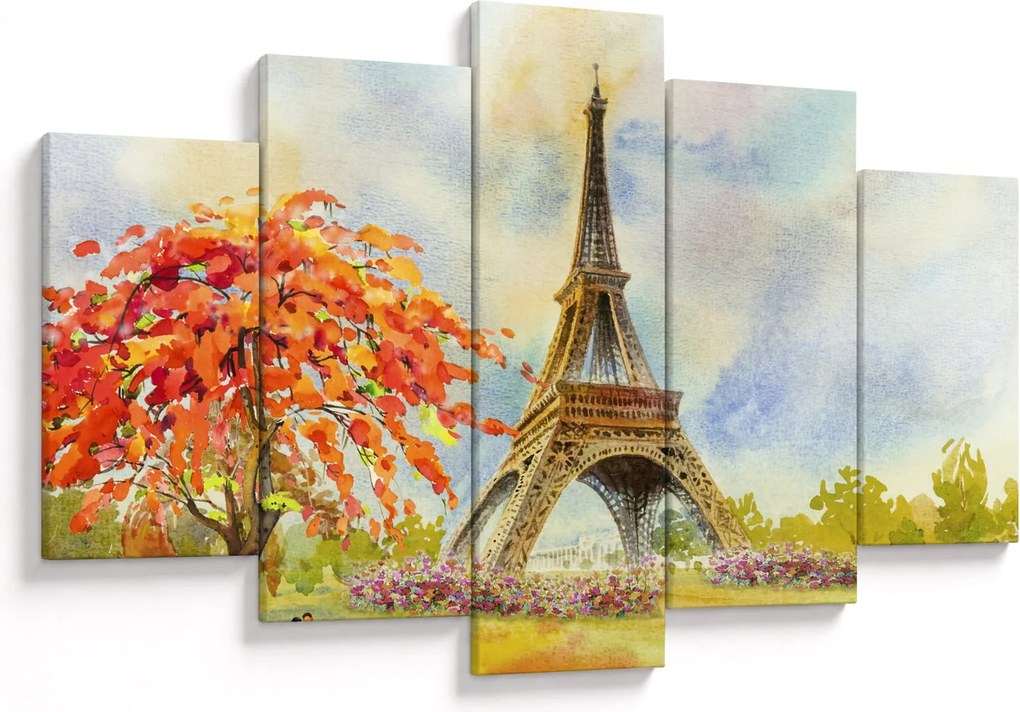 Festett kép az Eiffel-torony (150x105 cm)