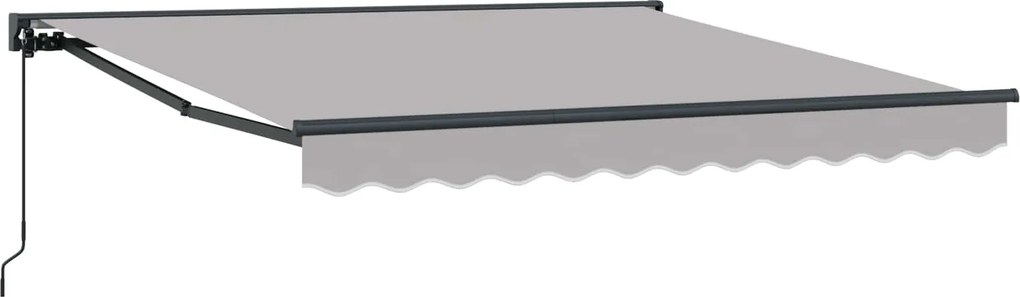 vidaXL Behúzható napellenző Világosszürke 350 x 250 cm
