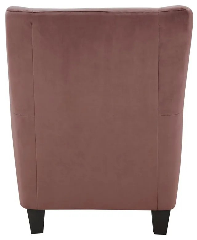 Rózsaszín bársony füles fotel Zhili - Støraa