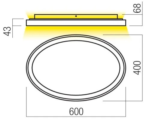 Redo 01-3807 - Dimmelhető mennyezeti lámpatest NOBU LED/60W/230V aranyszínű