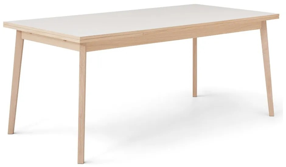 Single kihúzható étkezőasztal fehér asztallappal, 180 x 90 cm - Hammel