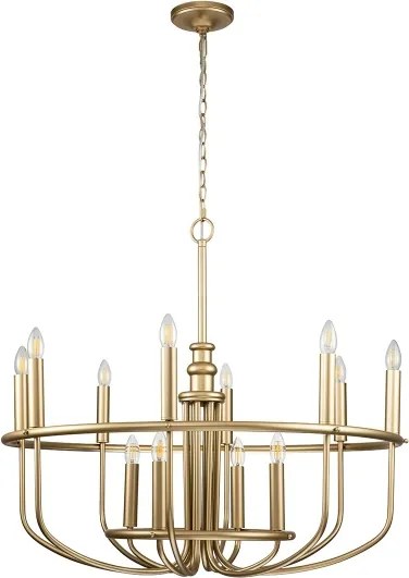 Kichler KL-CAPITOL-HILL12-PNBR – láncos csillár. CAPITOL HILL 12xE14/40W/230V, aranyszínű