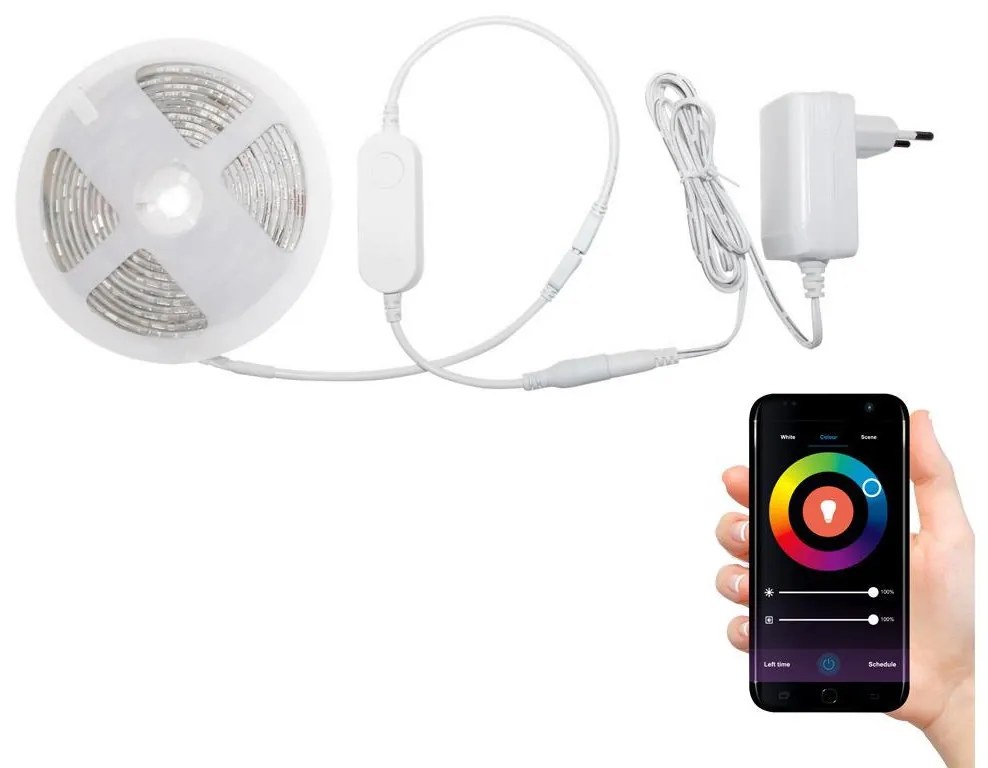 LED RGBW fürdőszobai dimmelhető szalag LED/7,5W/12V IP65 3m Wi-Fi Tuya