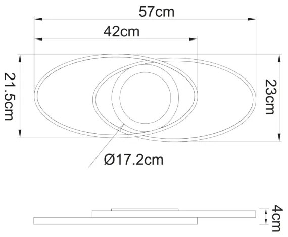 Globo 67239-24B - LED Mennyezeti lámpa REGGY LED/24W/230V