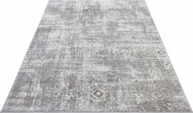 Nappali szőnyeg 200x280cm, puha plüss szürke-bézs