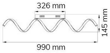 Wofi 9398.01.15.7000 - LED Dimmelhető felületre szerelhető csillár RUSSELL LED/32W/230V