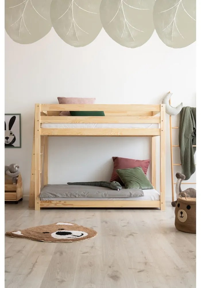 Emeletes fenyőfa gyerekágy 90x190 cm CLPB - Adeko
