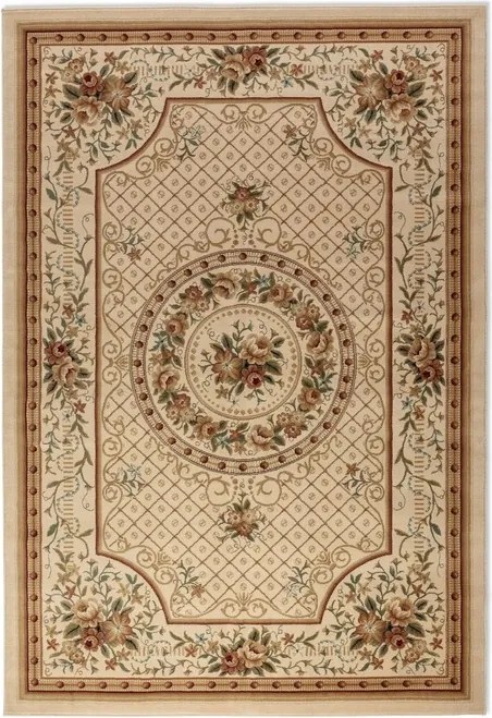 Hagyományos szőnyeg nappaliba 80x120cm,klasszikus krém bézs minta