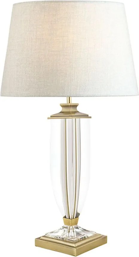 LAURA ASHLEY 3599058-Q CARSON Kristály Asztali lámpa Antik sárgaréz, Fehér B22 IP20