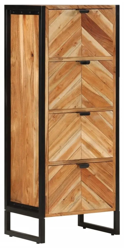 Tömör akácfa fürdőszobaszekrény 40 x 30 x 100 cm