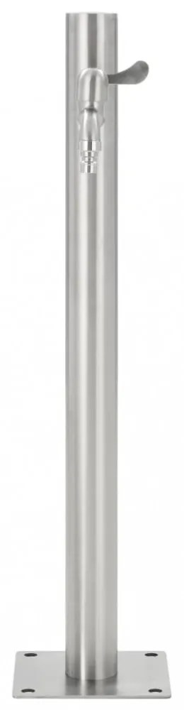 rozsdamentes acél kerek kerti oszlop típusú vízcsap 65 cm