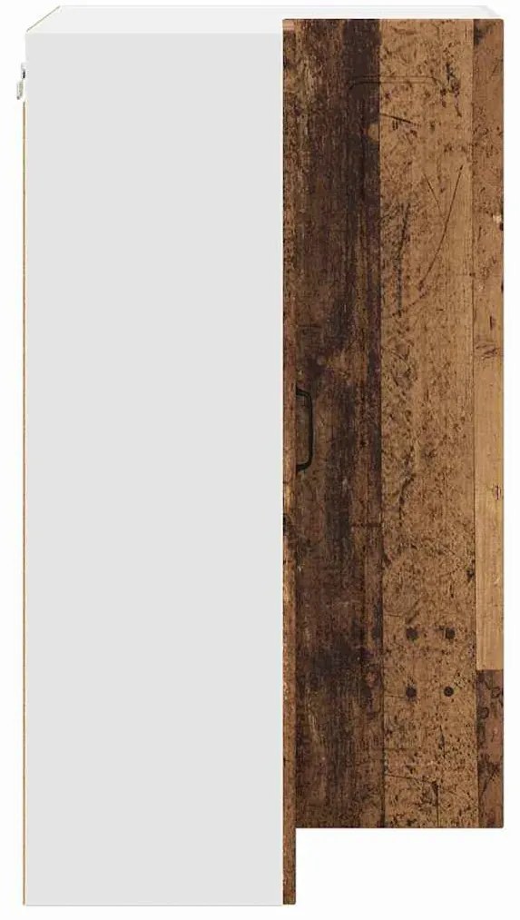 Fali konyhaszekrény polcokkal Öreg fa 57 x 57 x 100 cm Faanyag