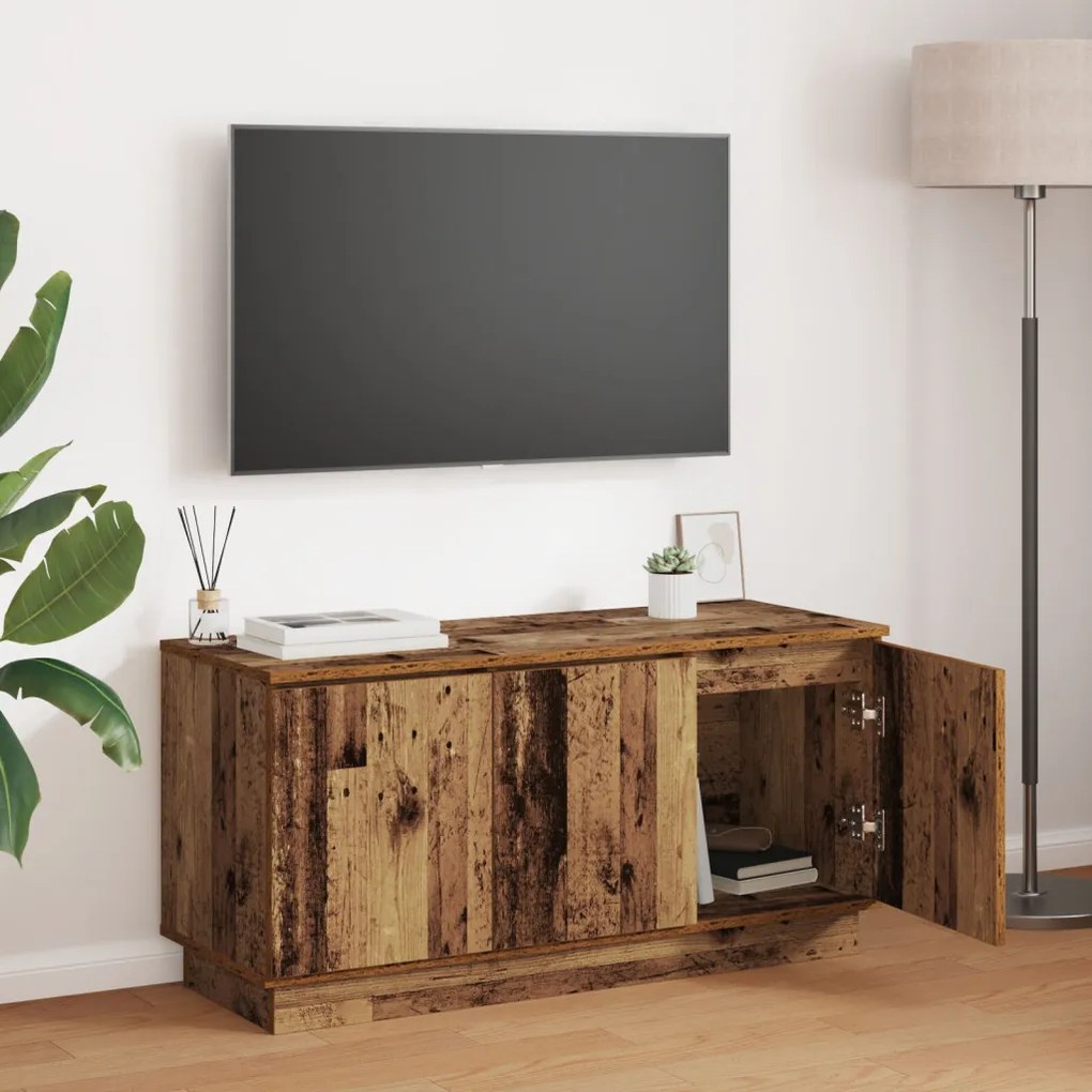 TV Szekrény Régi Fa 100x38x49 cm Szerelt Fa