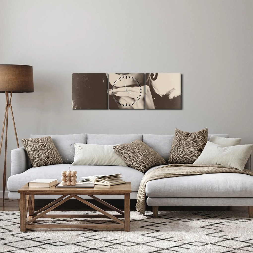 Kép - Vintage fotó egy nőről (órával) (90x30 cm)