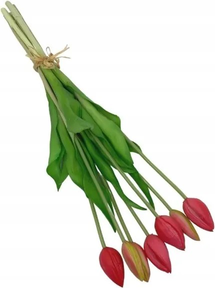 Tulipán gumiköteg 45 cm rózsaszín művirág Tavasz