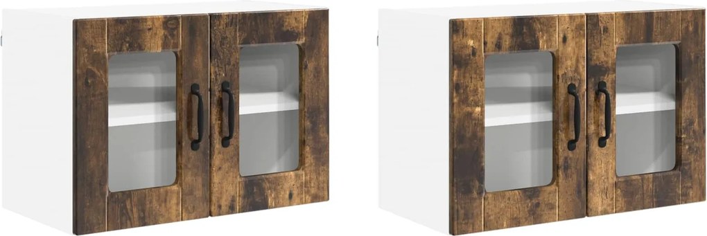 vidaXL Konyhaszekrény 2 pcs Füstölt tölgy 60 x 31 x 40 cm Faanyag