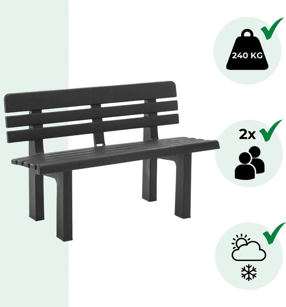 GENZIANA kerti pad, 110x52x71cm, antracit I.P.A.E-Progarden