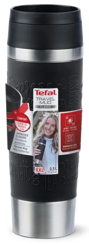 Fekete utazóbögre 500 ml – Tefal