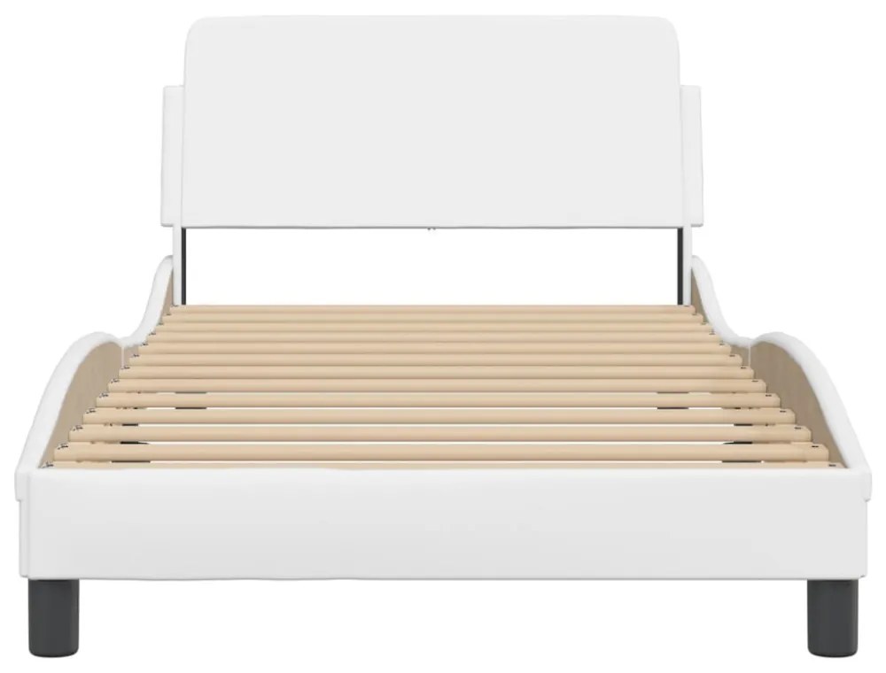 fehér műbőr ágykeret Dover 100x200 cm