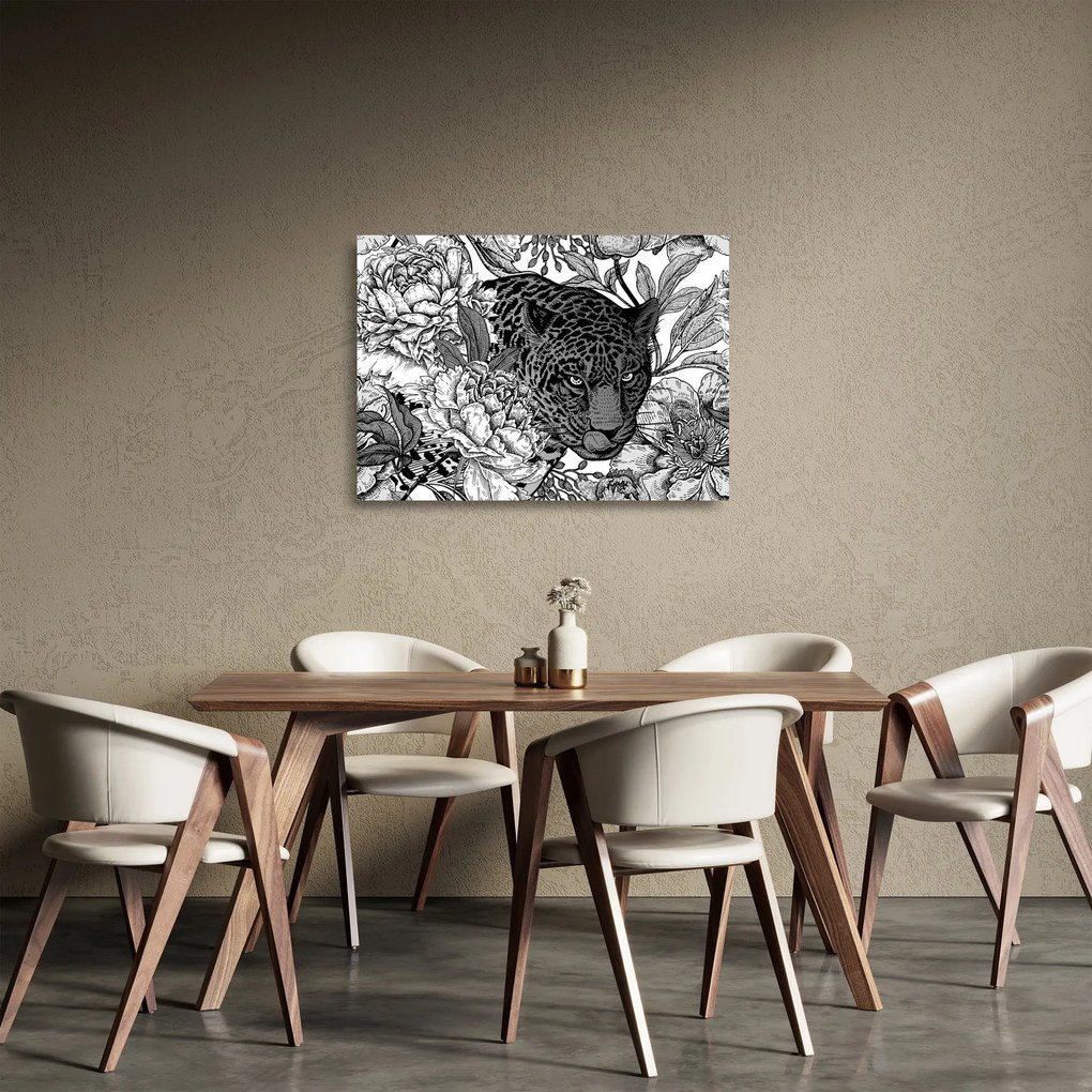 Üveg kép - Egzotikus kert (70x50 cm)