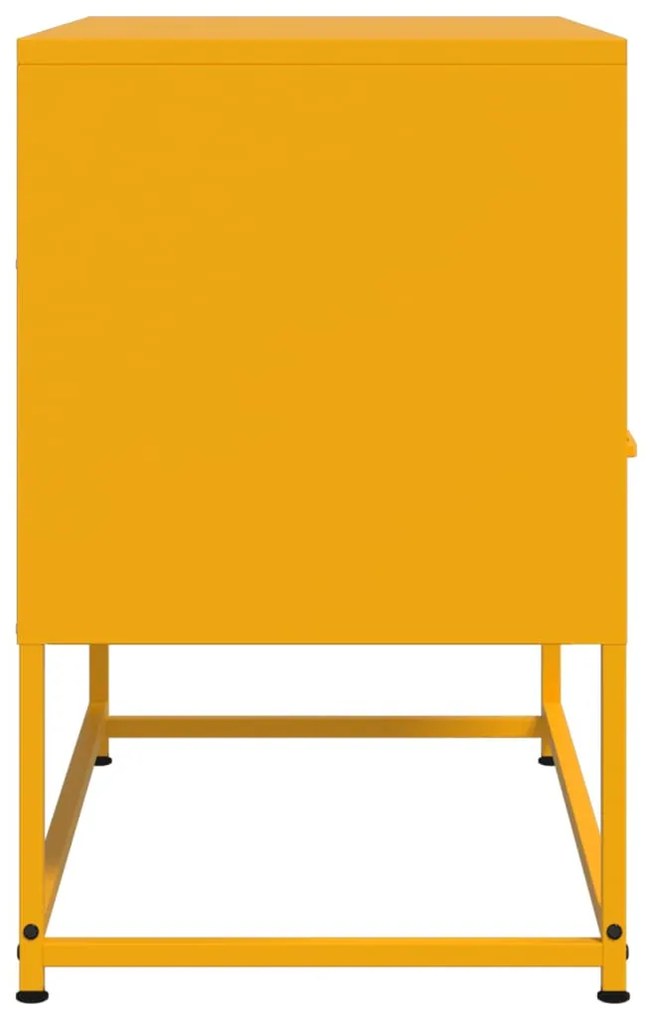 mustársárga acél TV-szekrény 68 x 39 x 60,5 cm