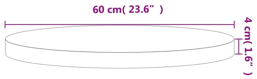 tömör bükkfa kerek asztallap Ø60 x 4 cm