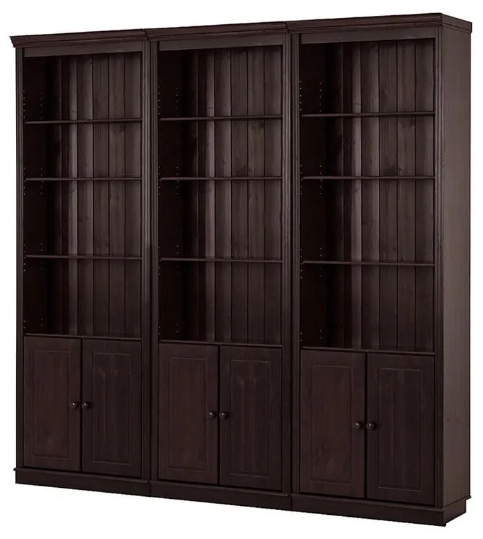 Barna borovi fenyő könyvespolc 222x223 cm Anita – Støraa