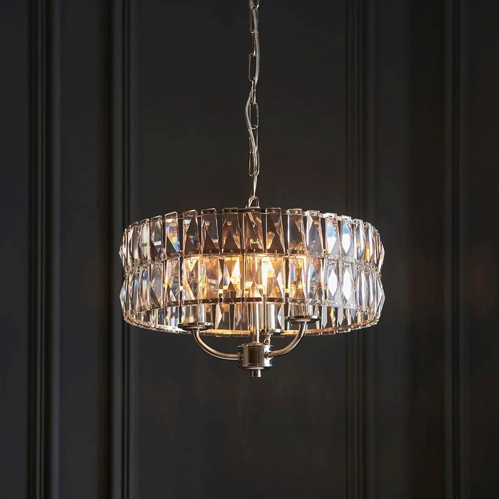 Endon glamour modern függeszték clifton nikkel átlátszó end104466