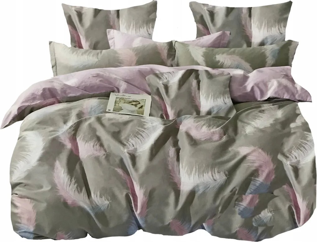 Ágyneműhuzat 200X220 Szatén Pamut 2 Párnahuzat 70X80 Tollas Ágyneműhuzat Garnitúra