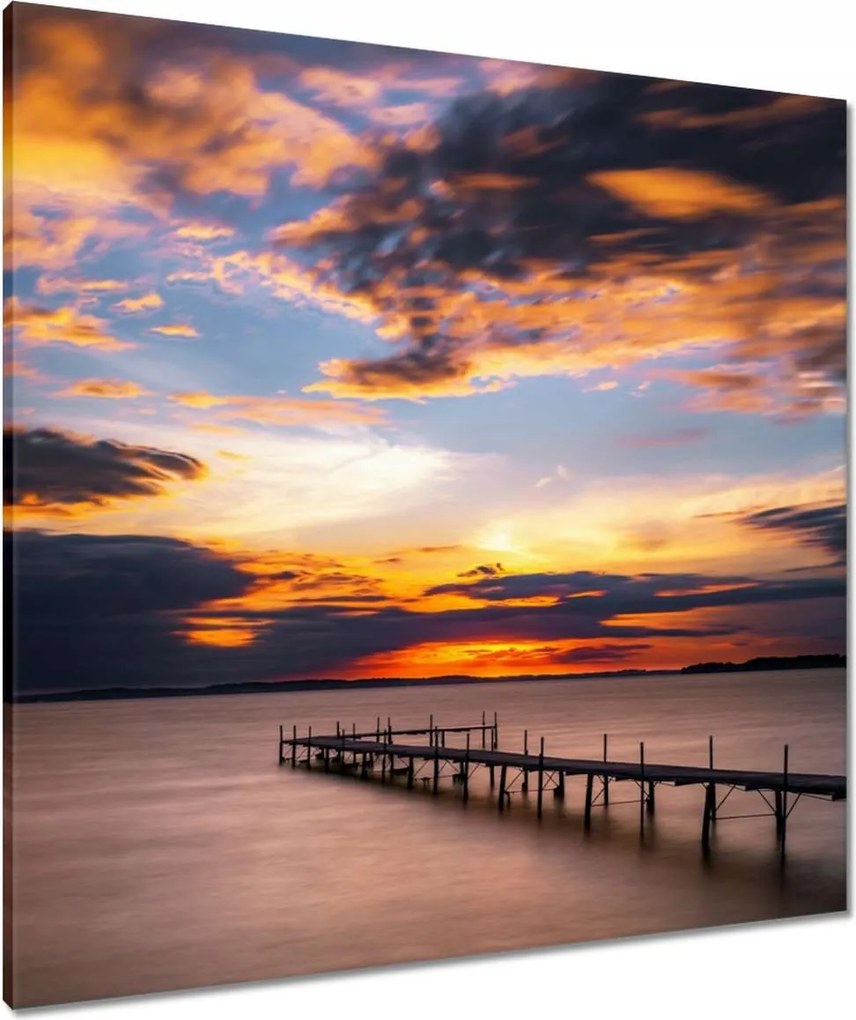 Vászonkép 80x80 Nyugati-tó híd