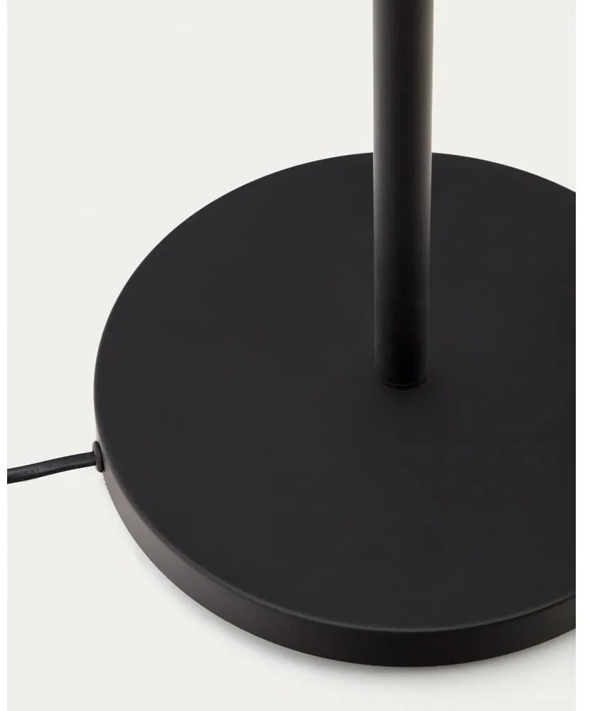 Fekete-fehér LED állólámpa üveg búrával (magasság 150 cm) Vauxall – Kave Home