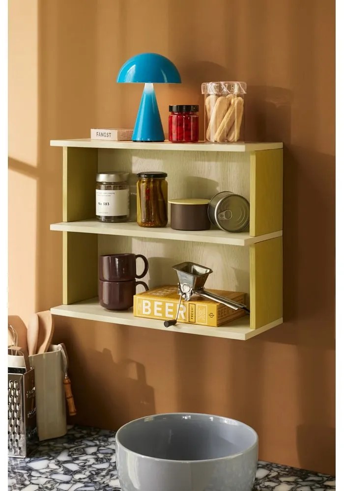 Sárga-szürke többszintes fali polc 50 cm Pep – Hübsch