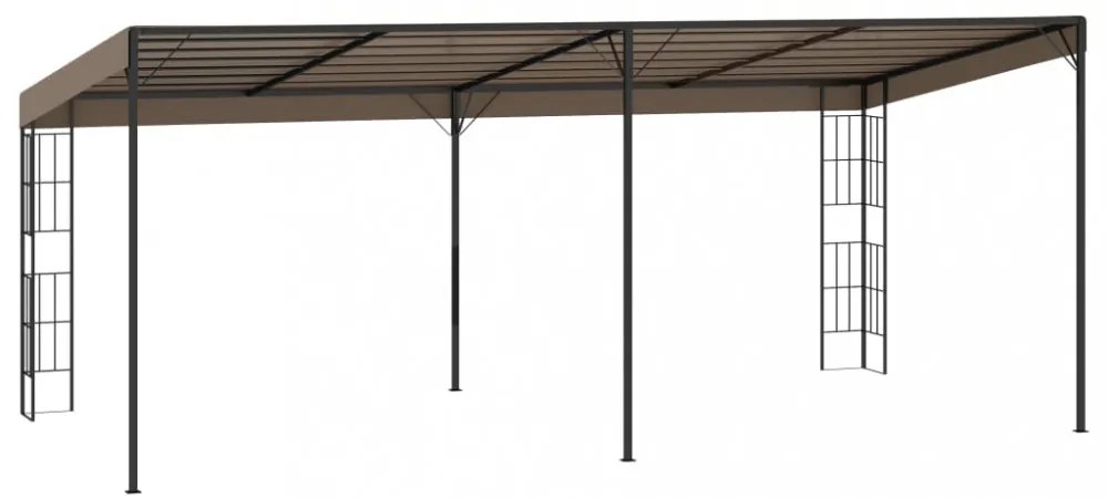 tópszínű falra szerelhető szövetpavilon 6 x 3 m