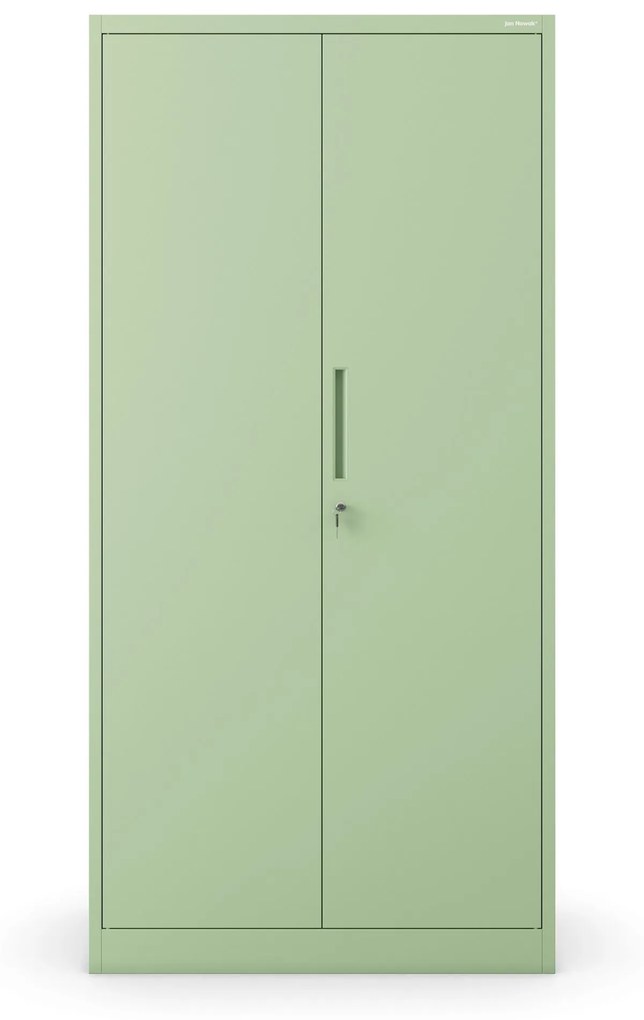 Zárható tárolószekrény DAWID, 900 x 1850 x 450 mm, Fresh Style: pasztellzöld