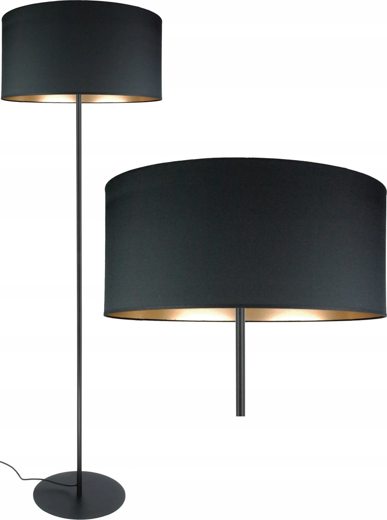 Állólámpa Golden Fekete Lámpabúra Arany Belsővel Modern Álló