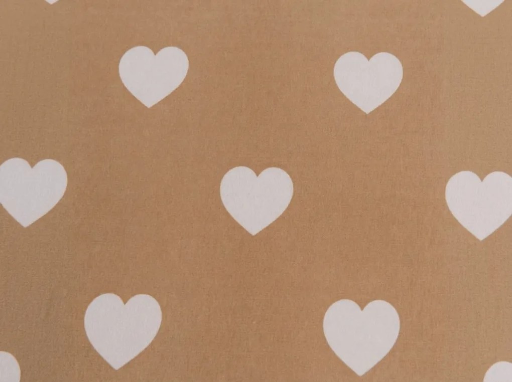 Mikroszálas lepedő CARAMHEART barna 90x200 cm