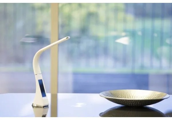 Brilagi - LED Dimmelhető asztali lámpa kijelzővel PELLE LED/7W/230V fehér