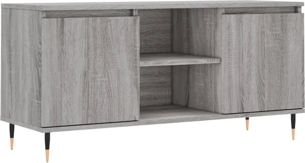 vidaXL szürke sonoma színű szerelt fa TV-szekrény 104x35x50 cm