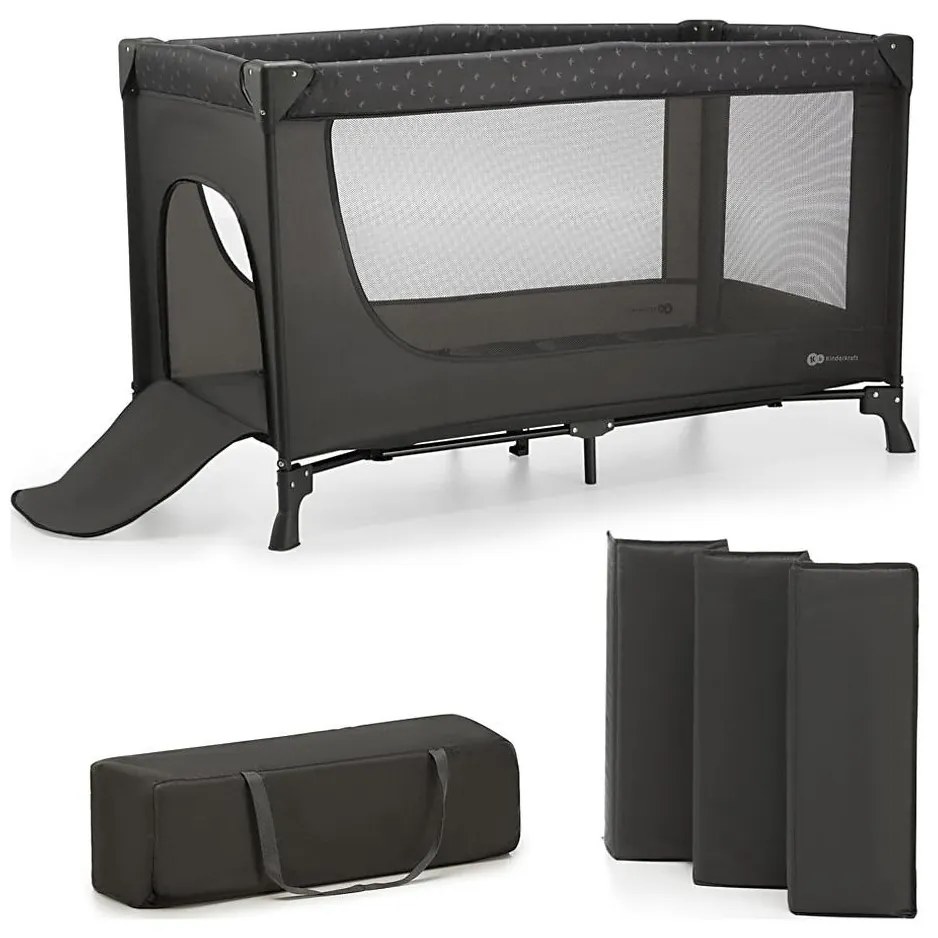 KINDERKRAFT - Utazó kiságy JOY szürke