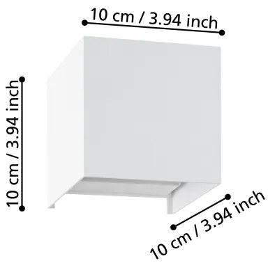 Eglo 901051 - LED fali lámpa VALMONTONE 2xLED/1,5W/230V 3000K fehér